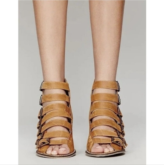 FREE PEOPLE Women Canton Heel Brown - Size 38 EU or US 7.5 - Picture 4 of 16